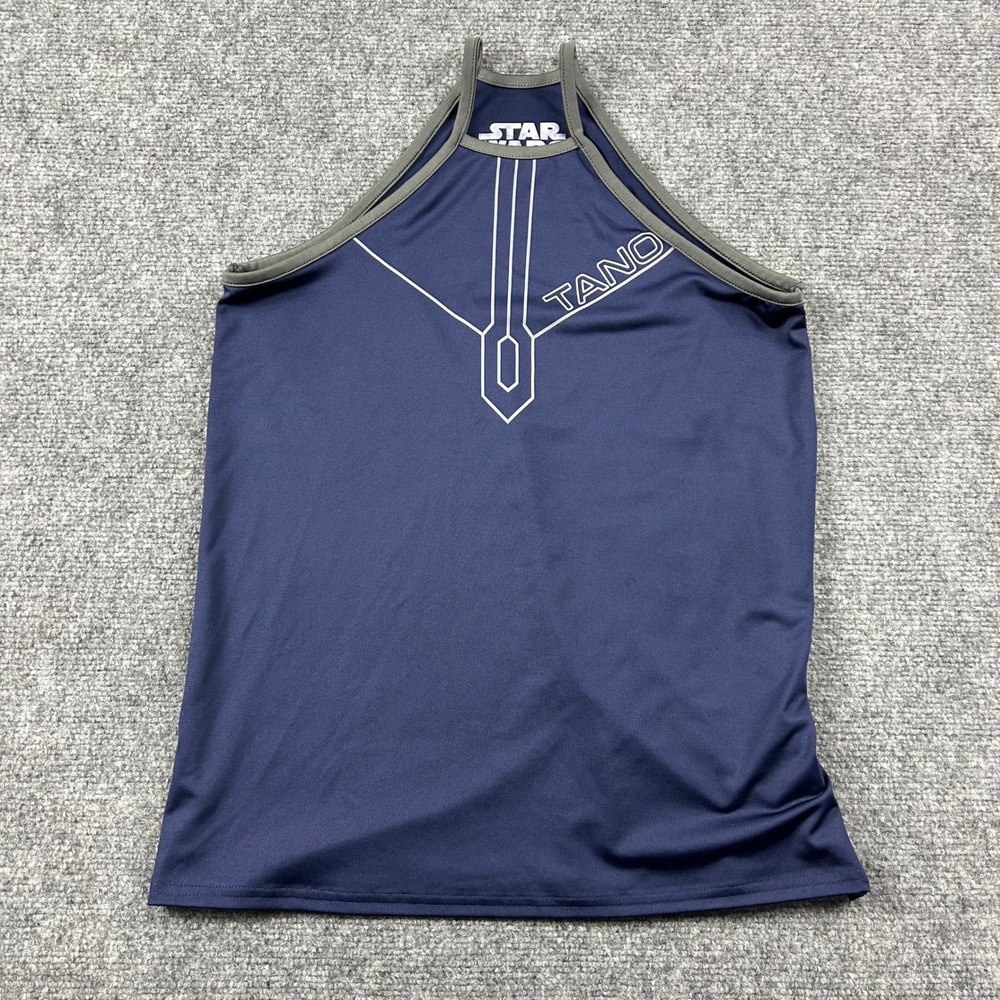 Her Universe Tank Top Womens XS Blue Star Wars Ahsoka Tano Halter Athletic Fan